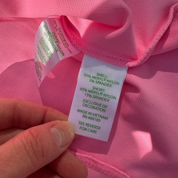 🆕 Lilly Pulitzer Frida Scallop Polo Dress UPF 50+ Rousseau Pink With Shorts - Picture 8 of 10